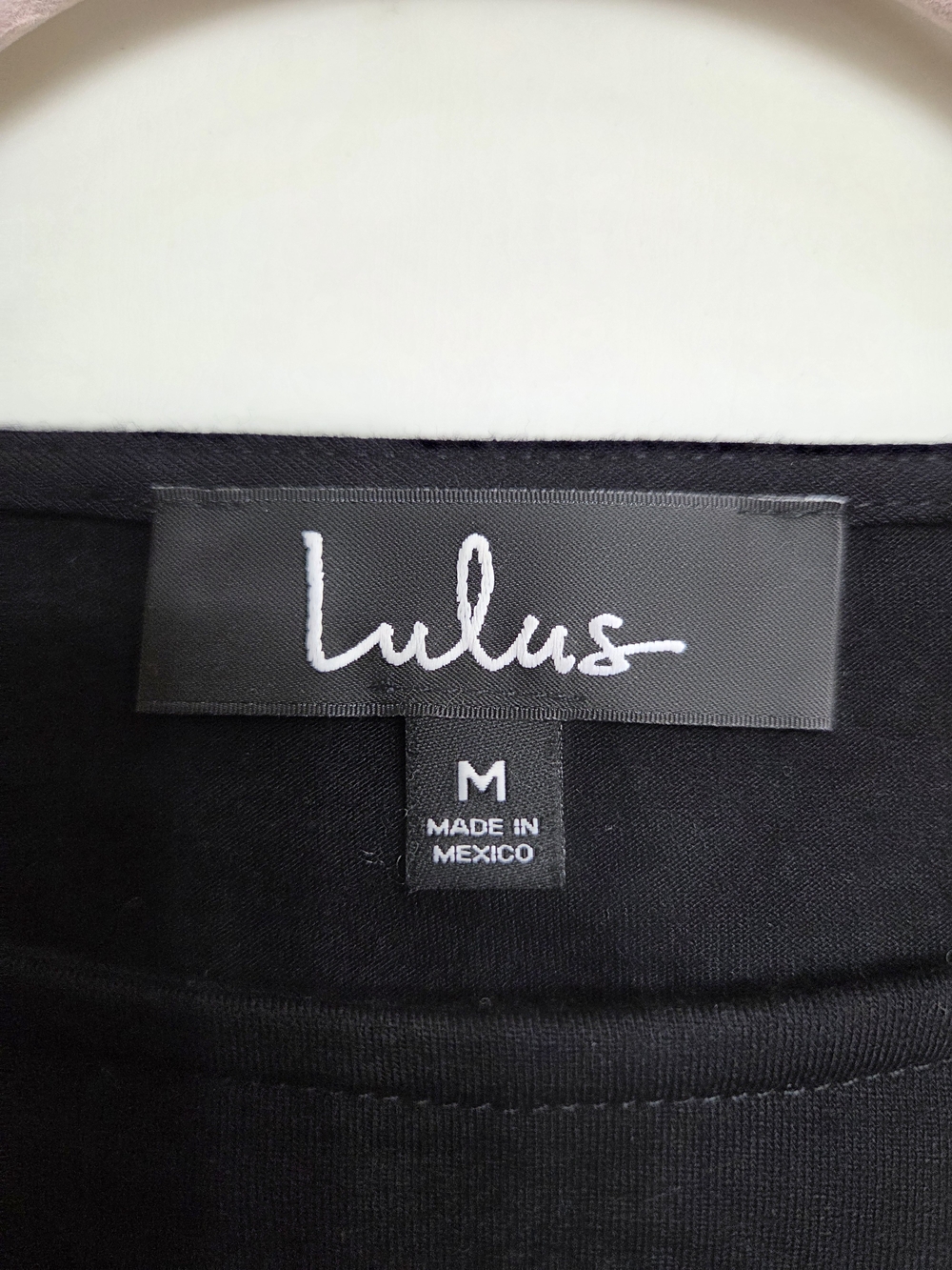 Lulu's Black Long Sleeve Mini Bodycon Dress - Picture 4 of 4